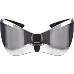 Women Futuristic Oversized Wrap Around Shield Fashion Superhero Mask Sunglasses